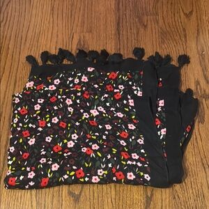 Floral scarf with Tassels
